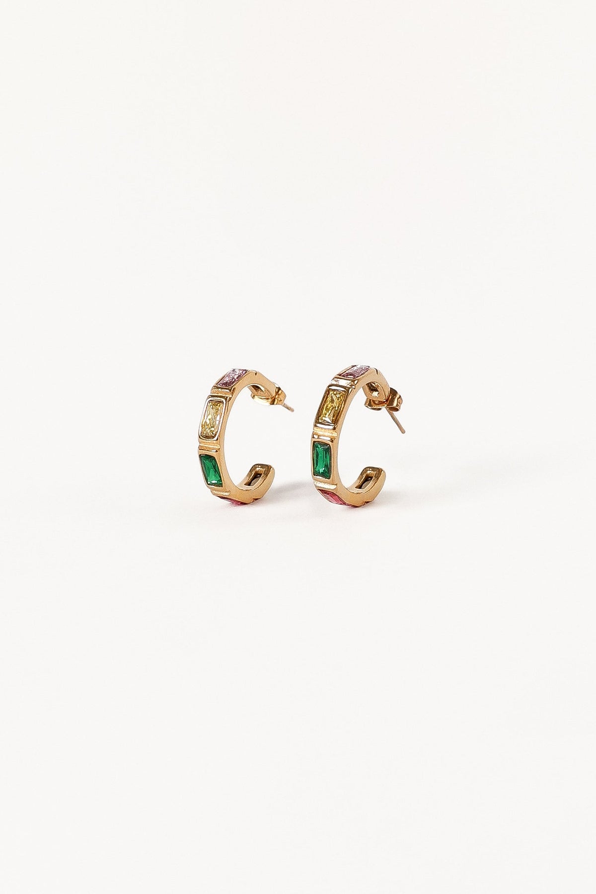 Bailee Hoop Earrings - Gold Multi