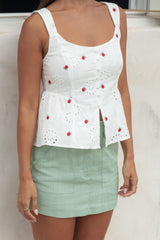Ariah Linen Skort - Mint