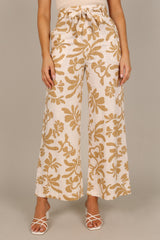 Digby High Waisted Pants - Tan Print