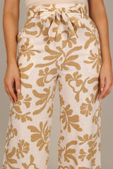 Digby High Waisted Pants - Tan Print
