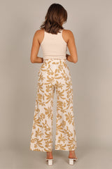 Digby High Waisted Pants - Tan Print