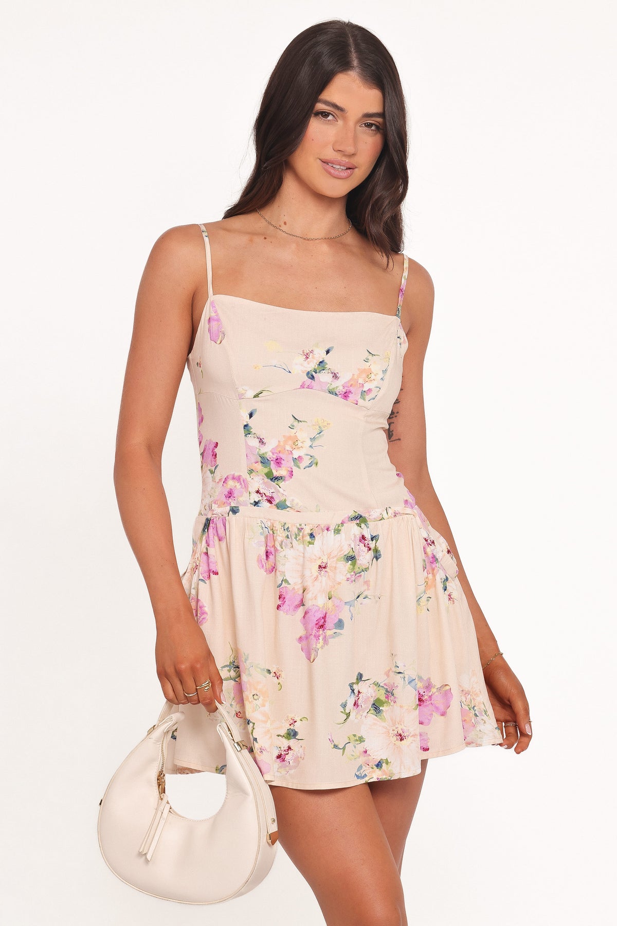 Albon Mini Dress - Cream Floral