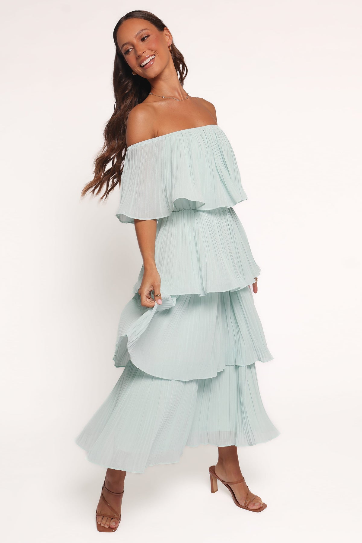 Caecilia Strapless Maxi Dress - Mint