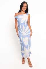 Delani Midi Dress - Blue Floral
