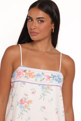Delmar Mini Dress - White Floral