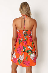 Demi Halterneck Mini Dress - Red