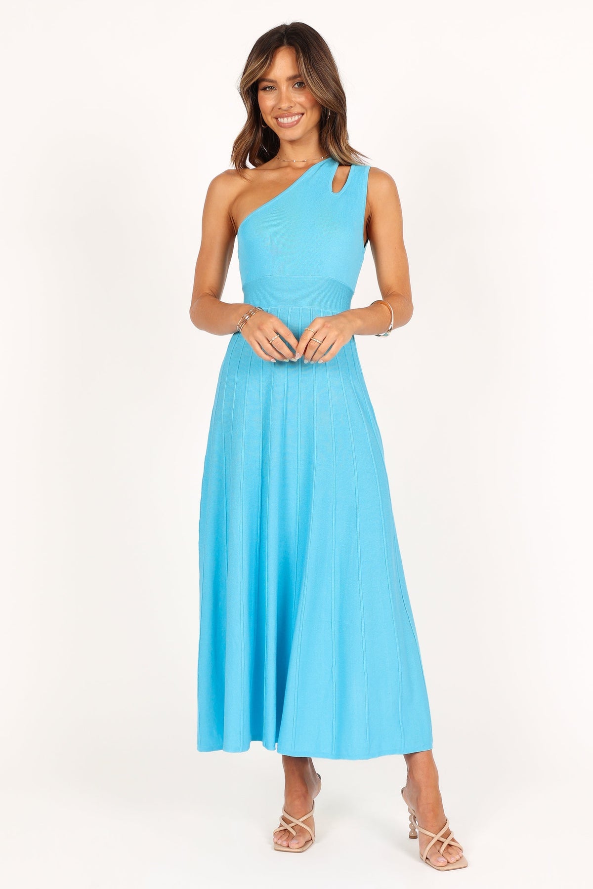 Flynn Midi Knit Dress - Blue
