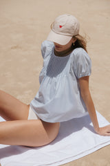 Abbot Pleated Top - Blue