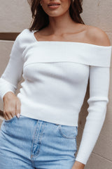 Aleena Knit Top - White