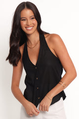 Aly Halter Top - Black