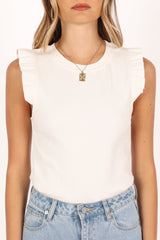 Dorian Frill Tank - Ivory