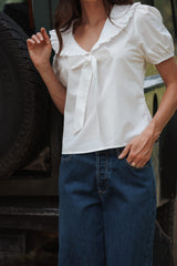 Fleming Frill Collar Shirt - White